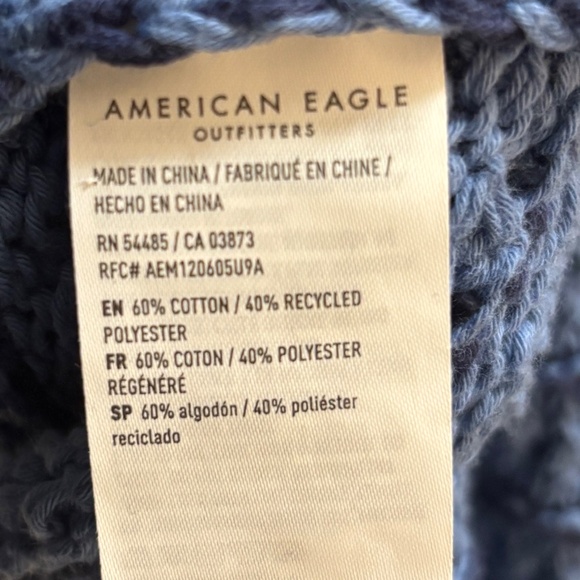 American Eagle Ballet Neck Open Knit Sweater - Picture 3 of 6